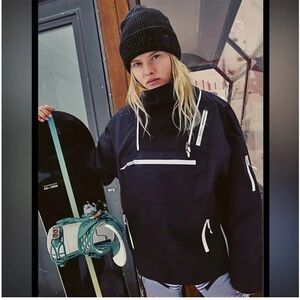 NWT Free People Movement Blizzard Bliss Pullover Snow Ski Jacket Black Size XL